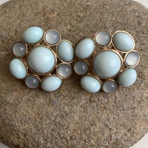 Blue and gold lightly worn earrings